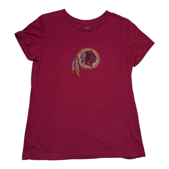 NFL for Her‎ Washington Redskins Rhinestone Logo Shirt Women’s Small - Picture 1 of 4